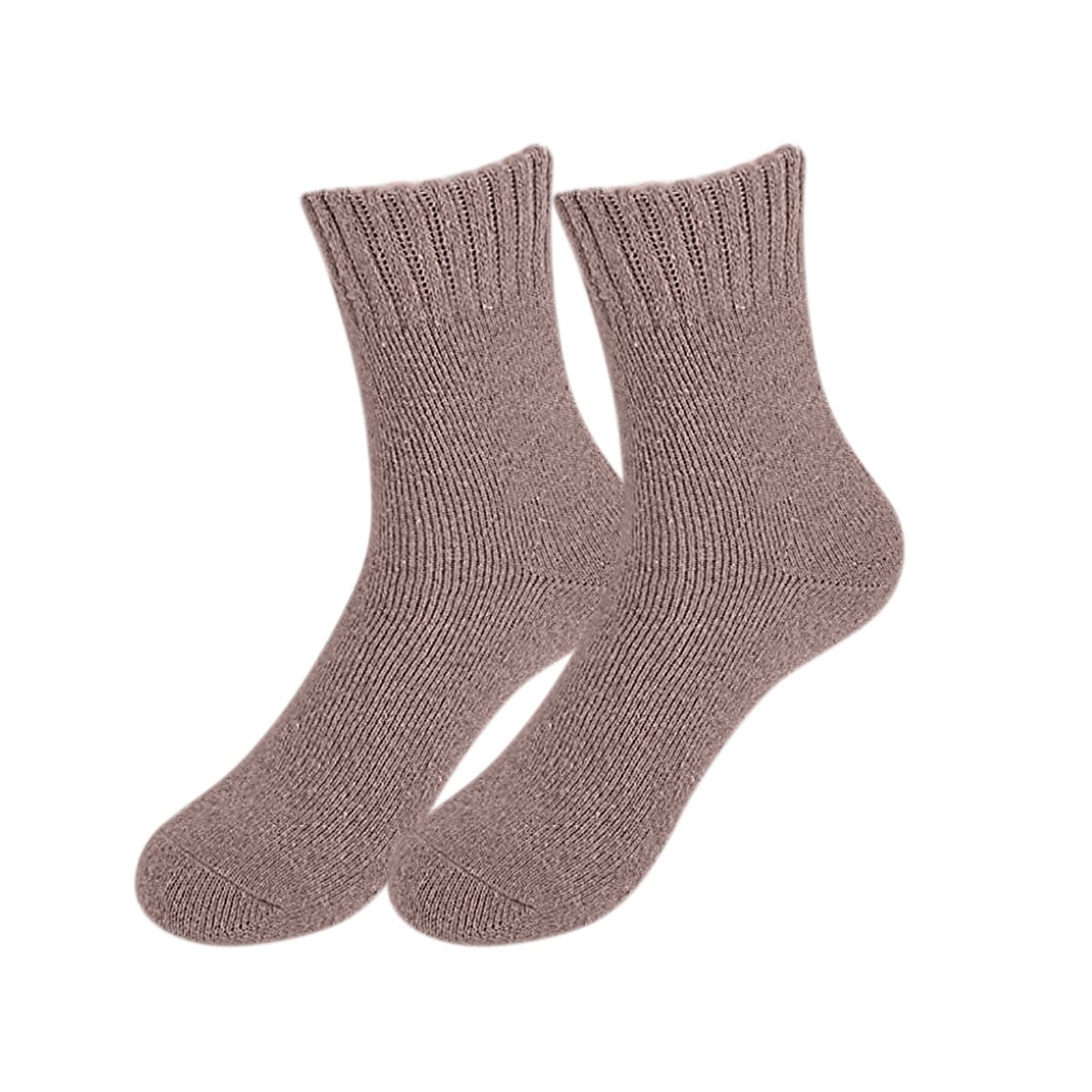 Masbird Women's Thermal Winter Socks - Warm Terry Comfort Mid-Crew Socks for Casual Wear, Hiking & Indoor Use