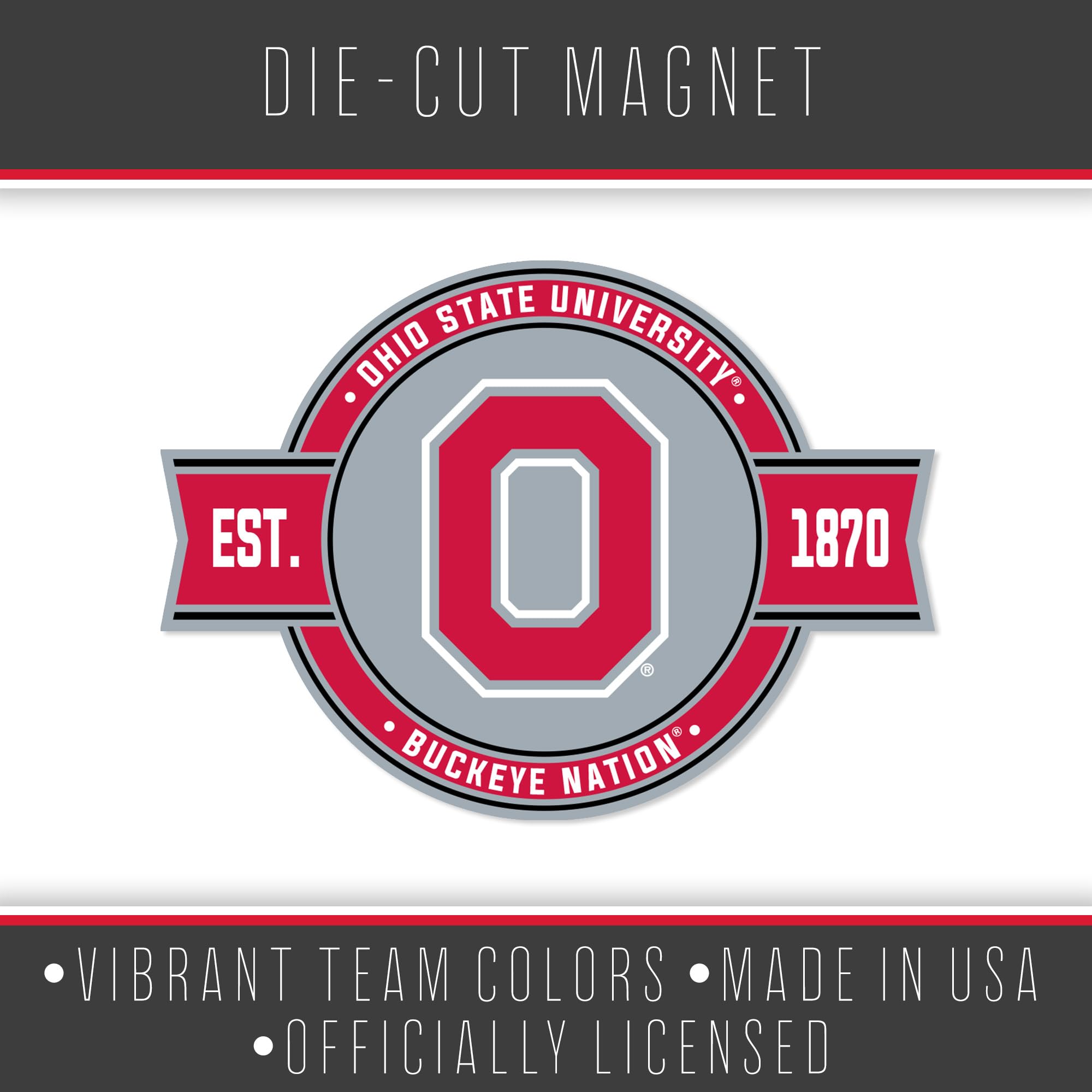 NCAA Standard Badge Magnet for Car & Refrigerator - Officially Licensed College Team Fan Accessories - Perfect for Game Day, Tailgating & Home Decor