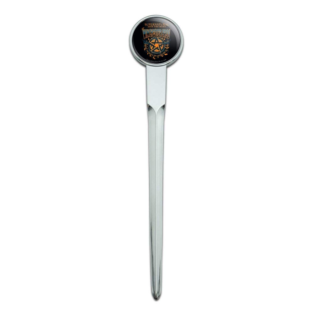 Supernatural The Winchester Bros Classic Chrome Plated Metal Letter Opener - Vintage Style Envelope Slitter for Home Office, Collectors & Supernatural Fans - Perfect for Opening Mail, Gifts & Display