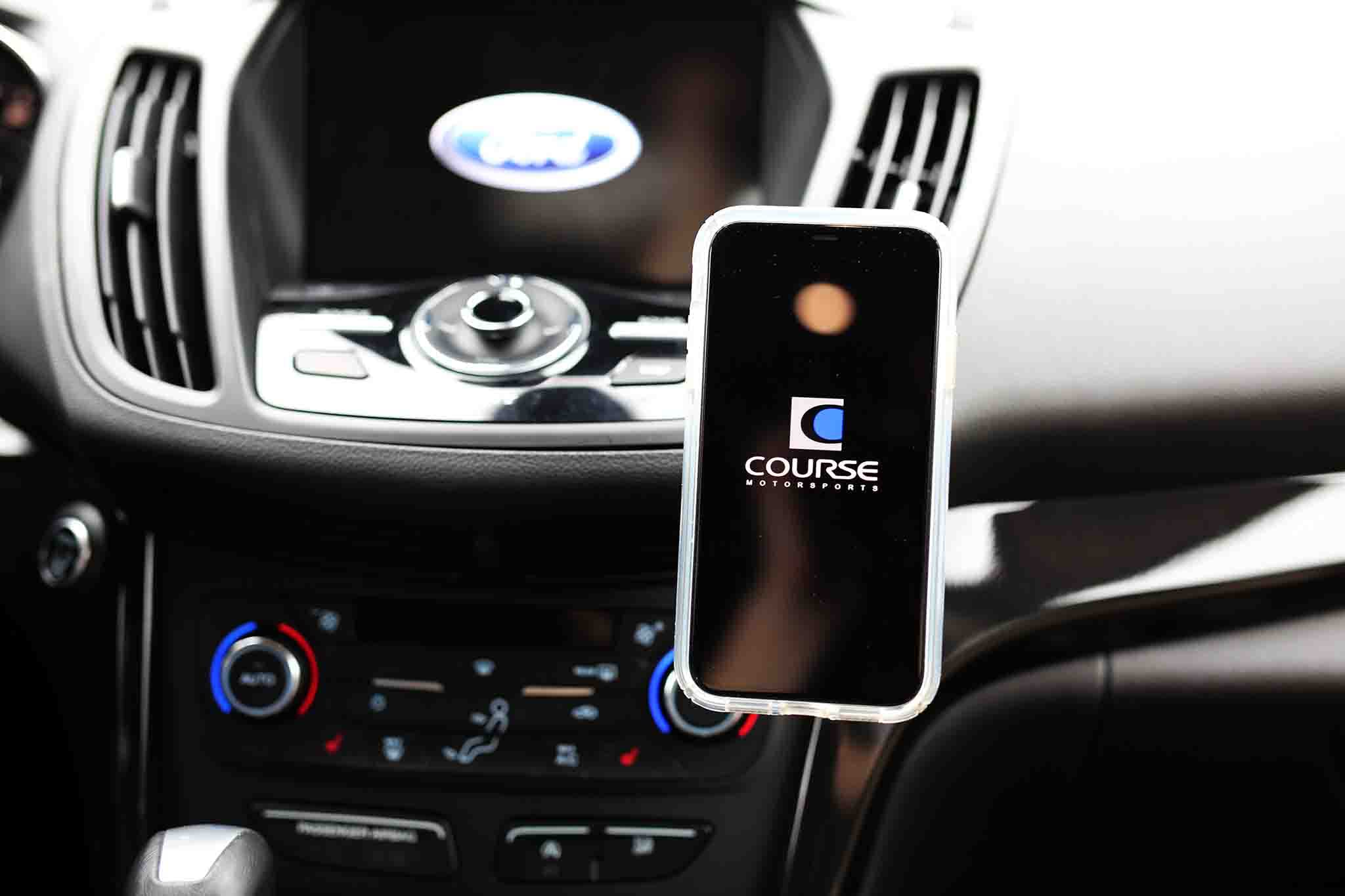 Course Motorsports DirectFit Auto-Grip Wireless Charging Phone Mount for Ford Escape (2013-2018) & C-MAX (2013-2020) - Black Car Phone Holder with Automatic Clamping - Perfect for Hands-Free Charging While Driving