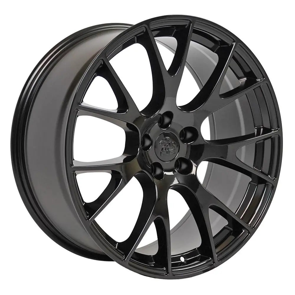 20 Inch Black Replacement Wheel for Chrysler 300 - DG15 Hellcat Replica Rim 20x10 - Perfect for Performance Upgrades & Custom Car Styling