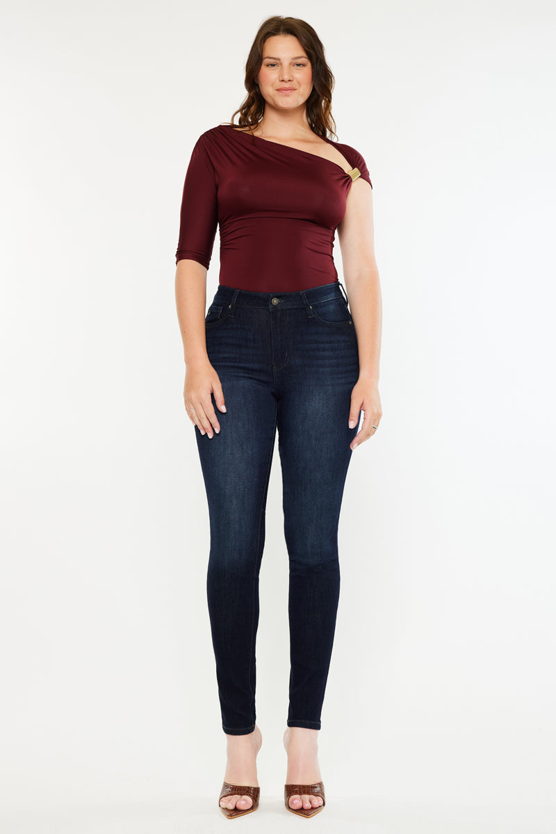 Effie Essentials High Rise Skinny Jeans for Women - Curvy Fit Stretch Denim Pants - Perfect for Casual Wear, Office & Night Out