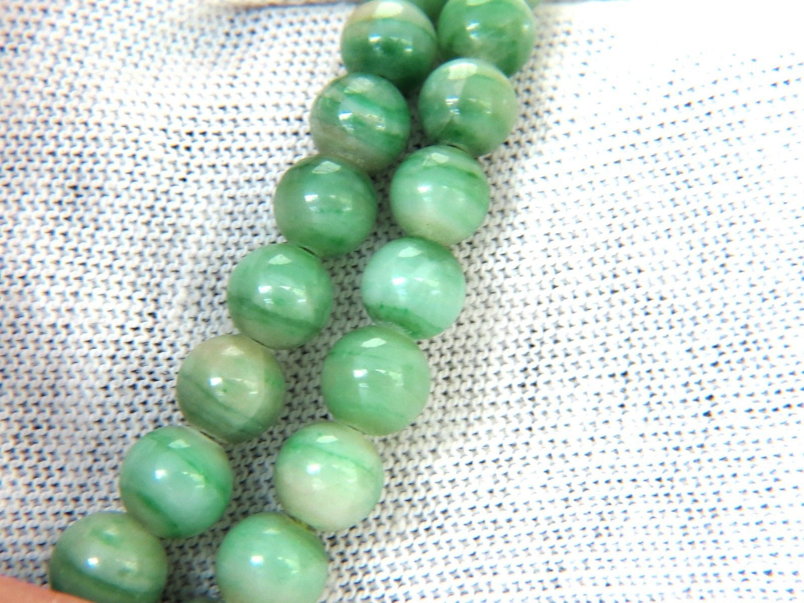 10.20mm Natural Green Jade Bead Necklace - 290ct GIA Certified Genuine Jade Jewelry for Women, Perfect for Weddings, Parties & Special Occasions
