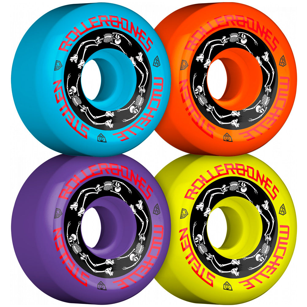 Rollerbones Estro Jen 57mm Bowl Bomb Quad Wheels - 4 Pack for Roller Derby, Skate Parks & Aggressive Skating