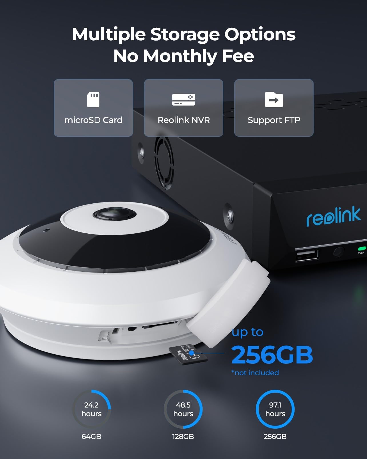 Reolink FE-P-W 6MP HD PoE IP Fisheye Security Camera - 360° View, Smart Human Detection, Two-Way Audio, Ceiling/Wall/Desk Mount - Ideal for Home & Office Surveillance, Baby Monitoring & Pet Watching