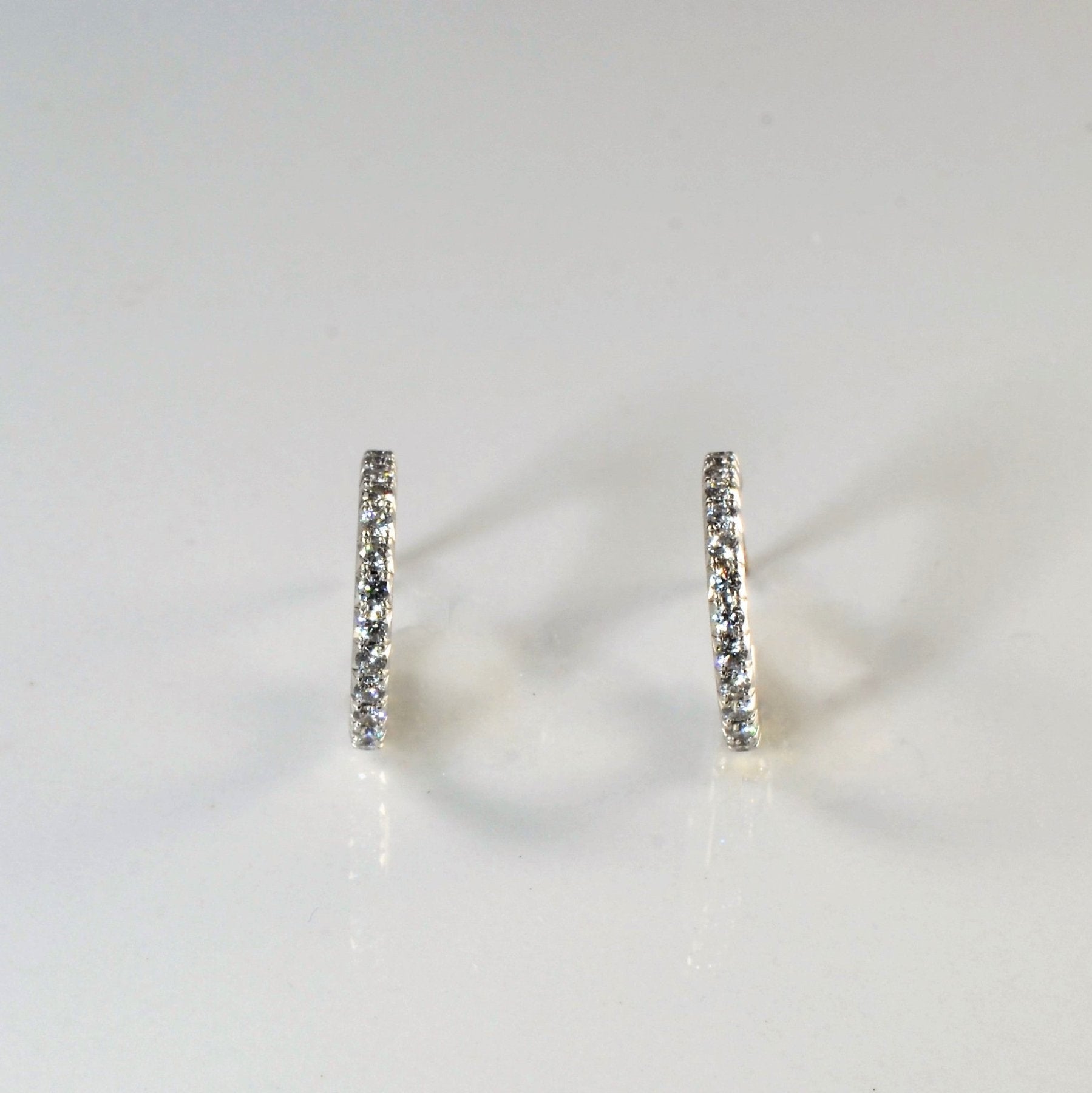 Tiffany & Co. Metro Diamond Hoop Earrings 0.38ctw - Elegant 18k Gold Hoop Earrings for Women, Perfect for Weddings, Parties & Everyday Luxury