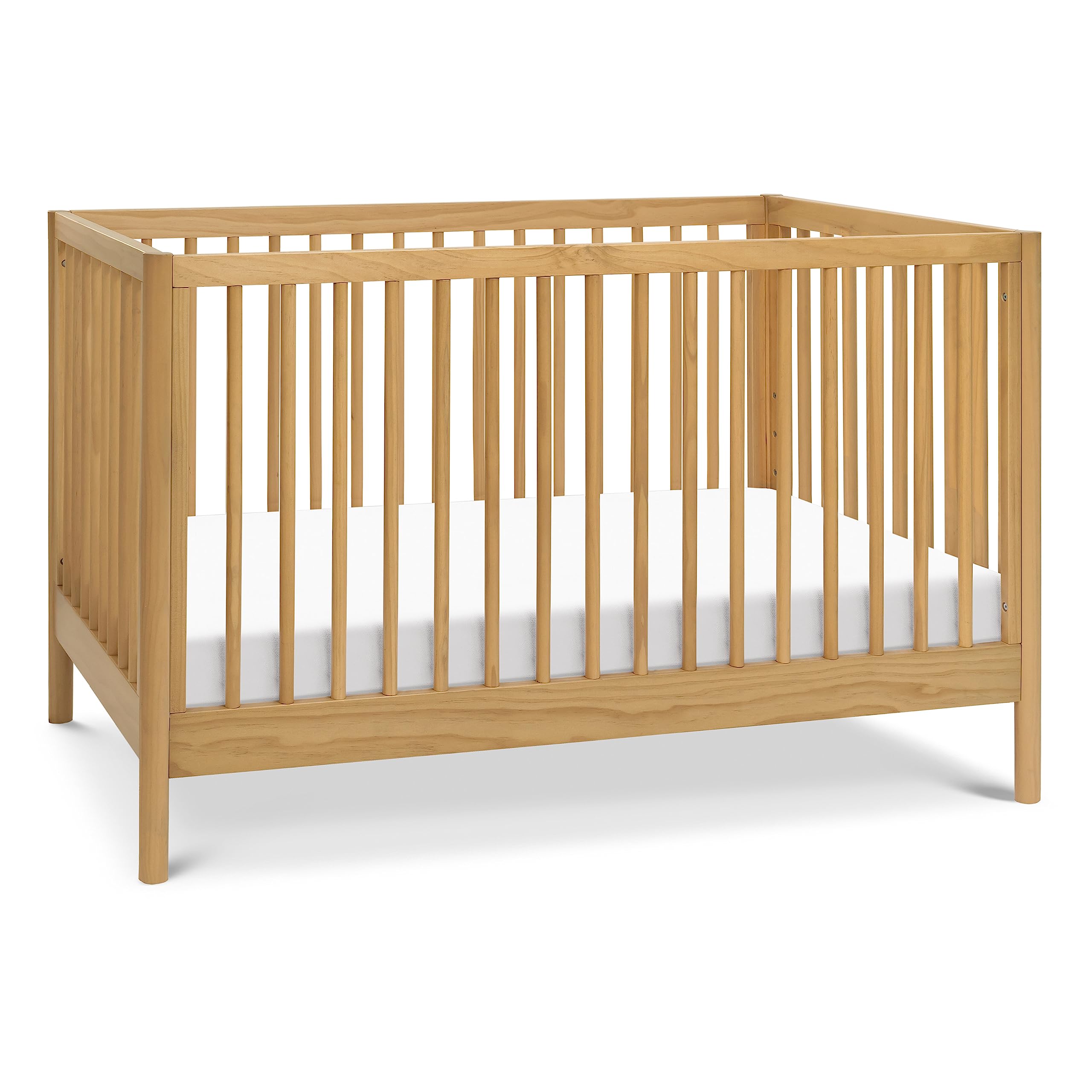 DaVinci Birdie 3-in-1 Convertible Baby Crib - GREENGUARD Gold Certified, Converts to Toddler Bed & Daybed - Adjustable Height Wooden Crib with Easy Assembly - Honey Finish - Perfect for Nursery, Bedroom & Daycare Use