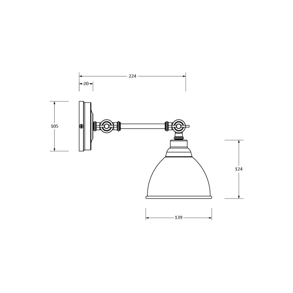 Elegant Smooth Polished Nickel Brindley Wall Light - Modern Sconce for Living Room, Bedroom & Hallway Lighting