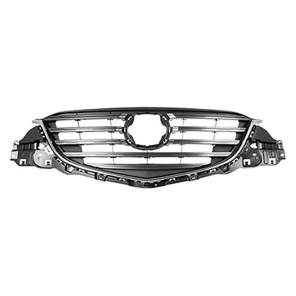 2016 Mazda CX-5 Front Grille Assembly with Dark Gray/Chrome Molding - CAPA Certified (Part# MA1200208, KA0G50710B) | Perfect Replacement for Damaged Grilles & Custom Upgrades | Enhances Vehicle Appearance & Protection