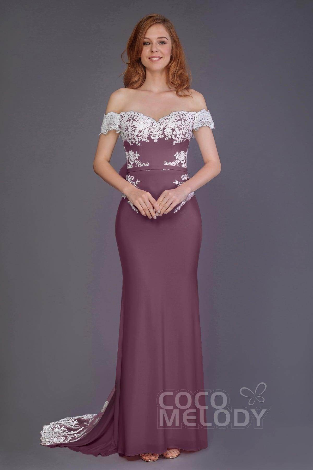 Elegant Mermaid Sweep Train Knitted Fabric Bridesmaid Dress PR3491 - Perfect for Weddings, Formal Events & Special Occasions