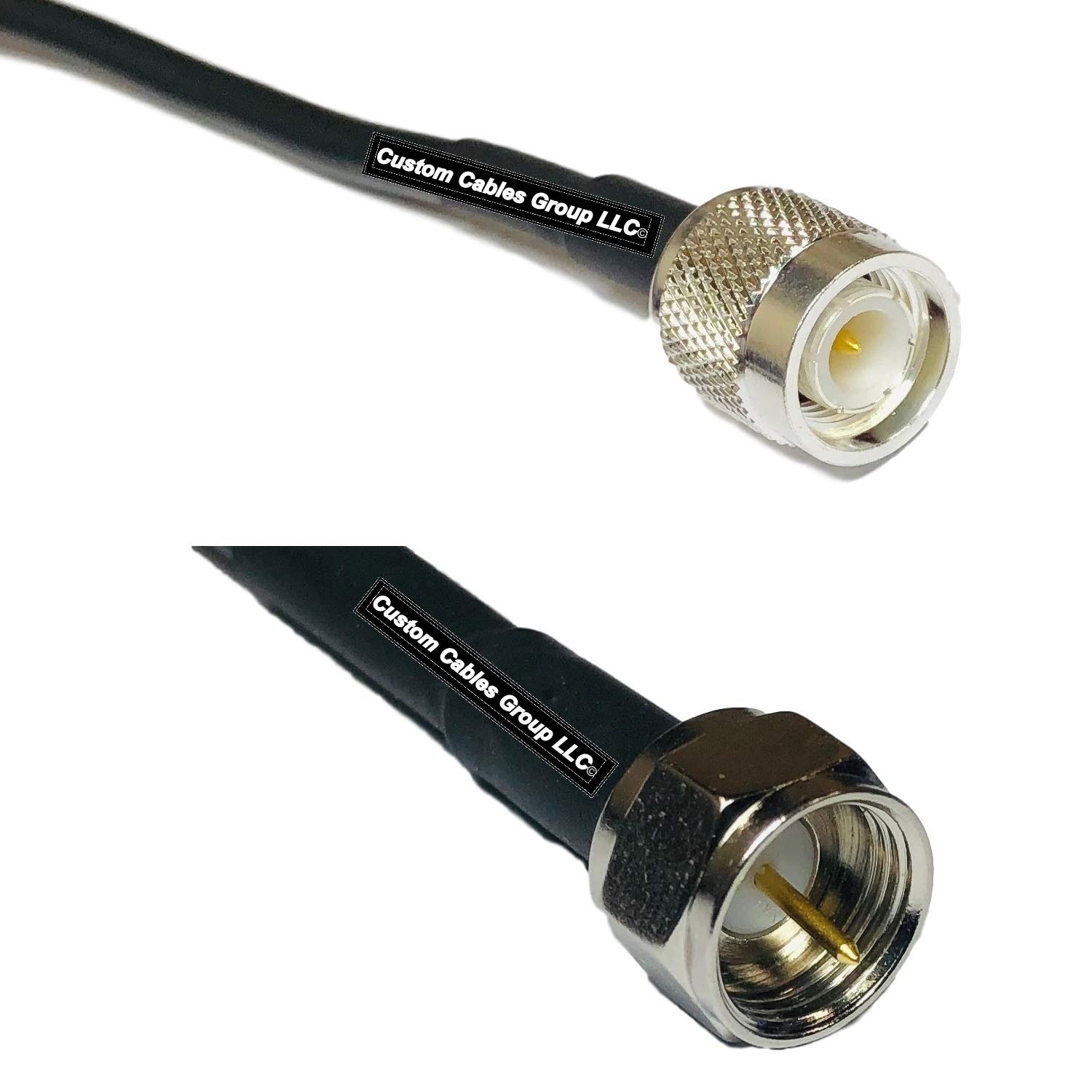 25 Feet RG58 TNC Male to F Male RF Pigtail Coaxial Cable - High Performance Low Loss Coax Cable for Ham Radio, Antenna, CCTV, and Wireless Communication Systems