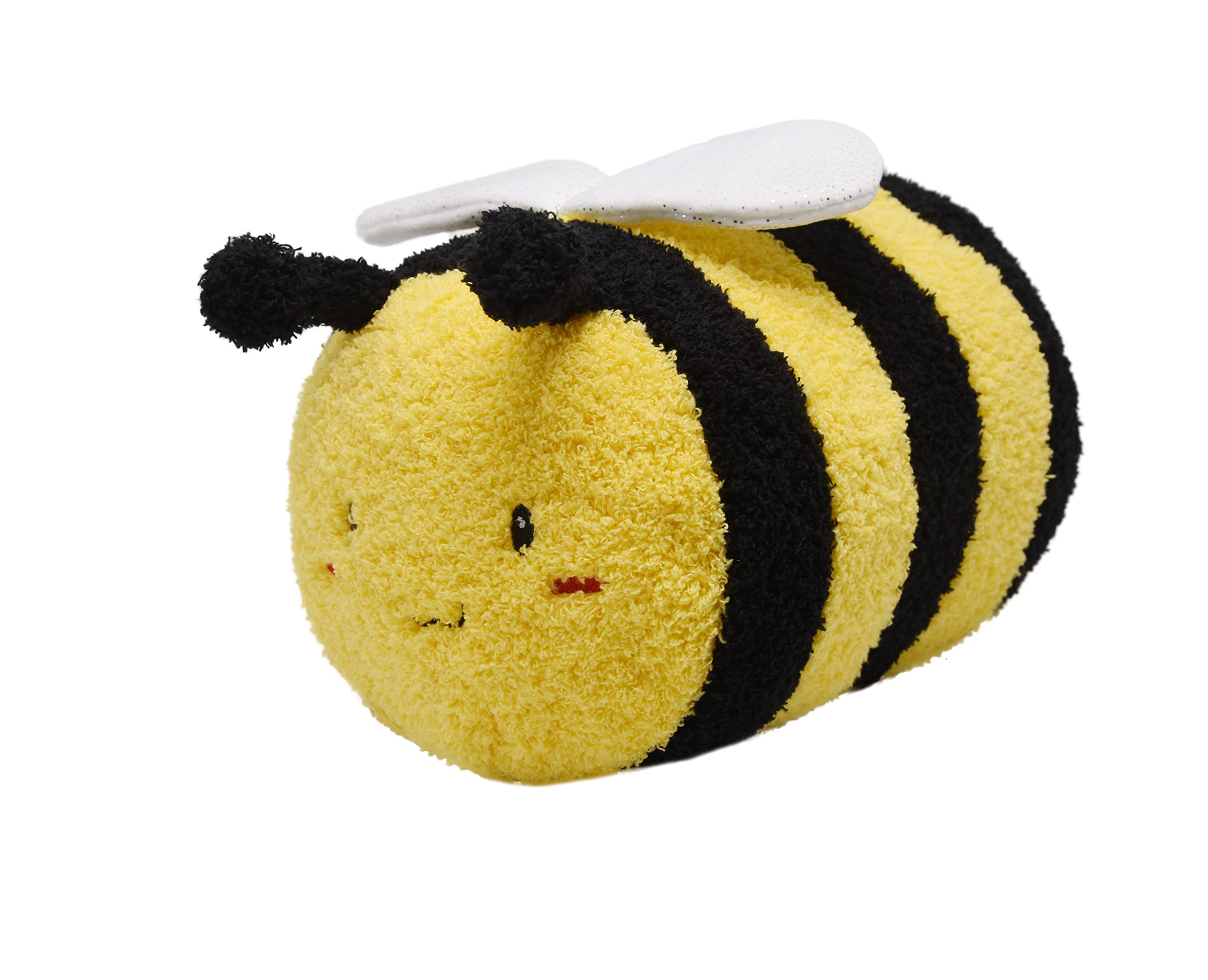 12 Inch Fuzzy Bumblebee Stuffed Animal - Super Soft Plush Toy with Smile Face & White Wings | Cute Gift for Kids, Baby Shower, Nursery Decor & Honey Lovers | Perfect for Cuddling, Birthday Presents & Themed Parties