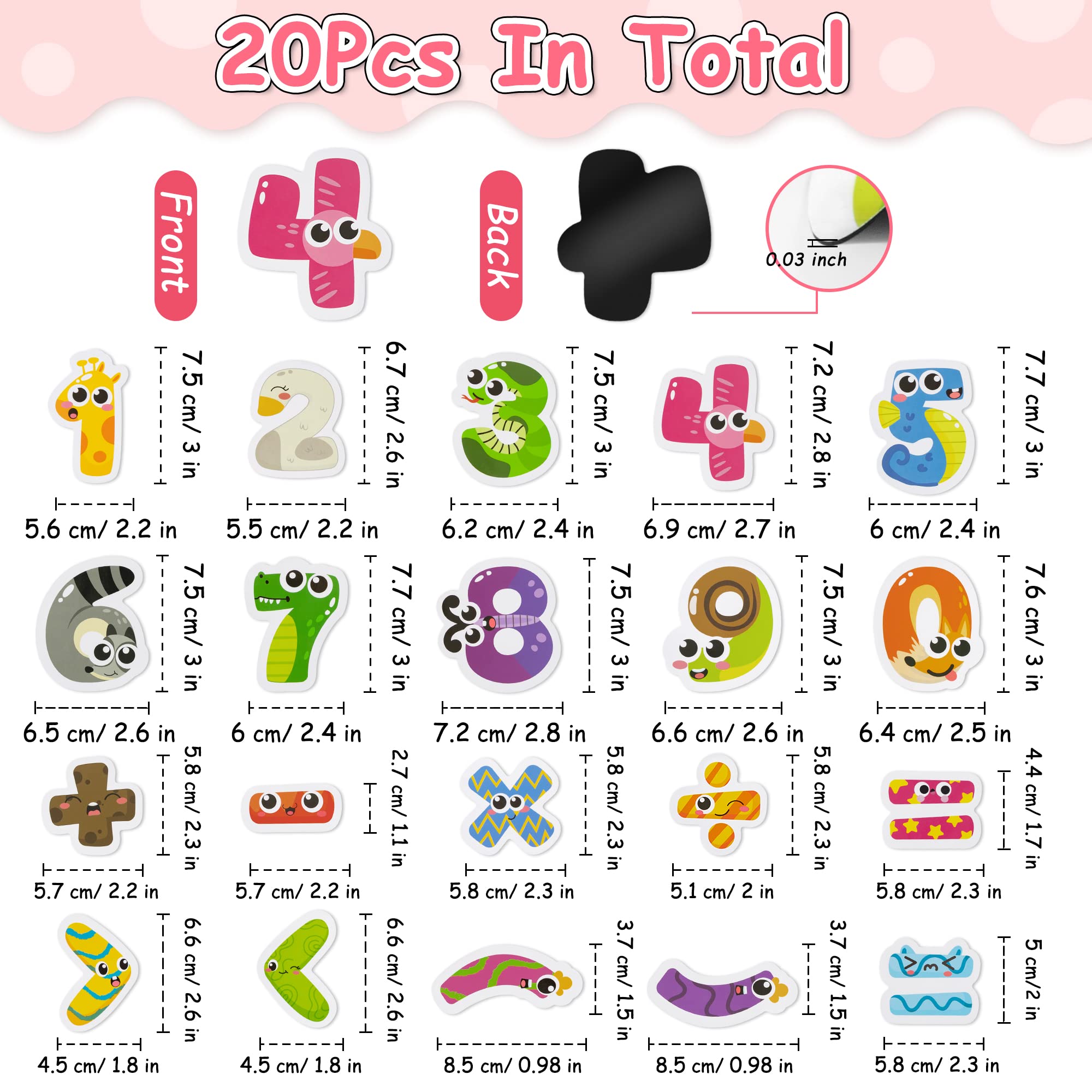 ANGOLIO Magnetic Numbers & Animals - Math Learning Toy for Kids 3-5 | Fridge Magnets for Preschool Counting | Perfect Gift & Back to School