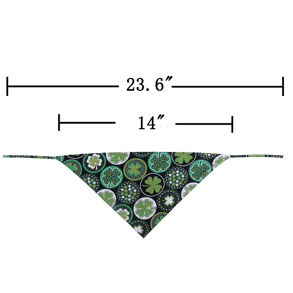 St. Patrick's Day Reversible Dog Bandana - Triangle Pet Bib Scarf for Small Dogs & Cats - Perfect for St. Patrick's Day Parades & Pet Parties