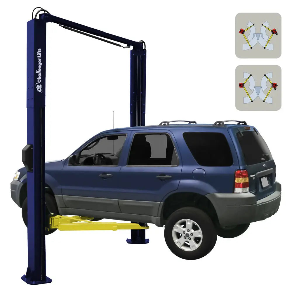 Challenger SA10 10K Symmetric/Asymmetric 2 Post Car Lift - Heavy Duty Auto Lift for Home Garage & Professional Workshop - Perfect for Car Repair, Maintenance & Detailing