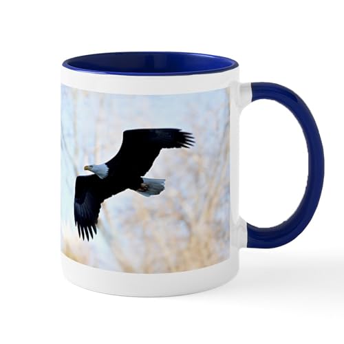 White/Navy Inside - Bald Eagle Mugs