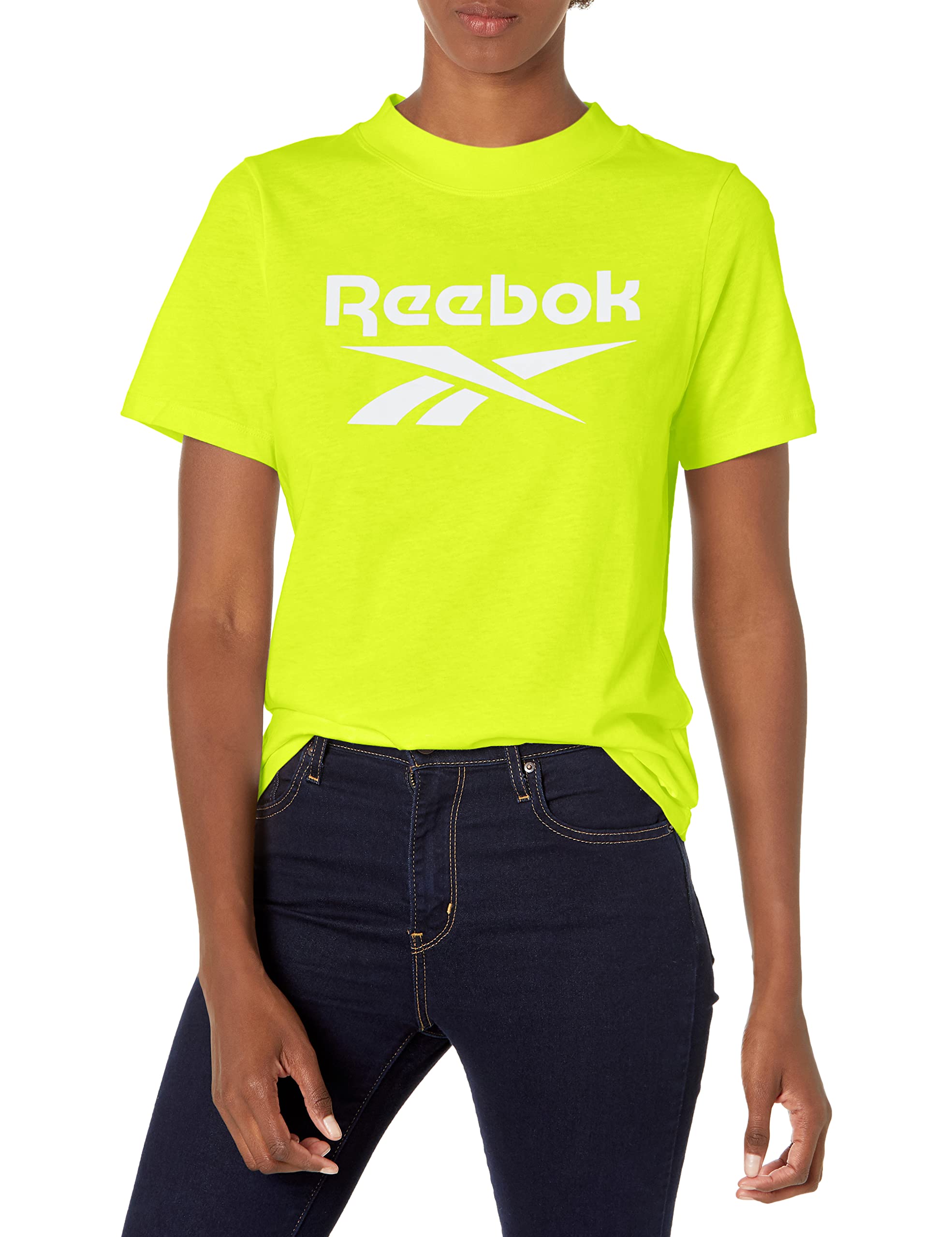 Reebok Women's Classic Logo T-Shirt - Soft Cotton Casual Tee for Workout, Gym & Everyday Wear
