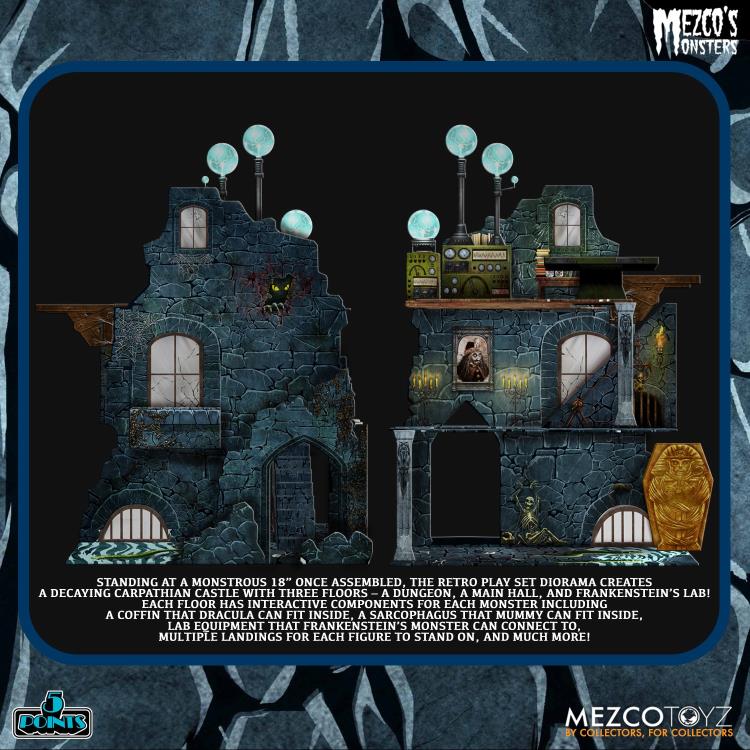 Mezco Monsters 5 Points Tower of Fear Deluxe Boxed Set Action Figure - Horror Collectible for Display & Scary Movie Nights