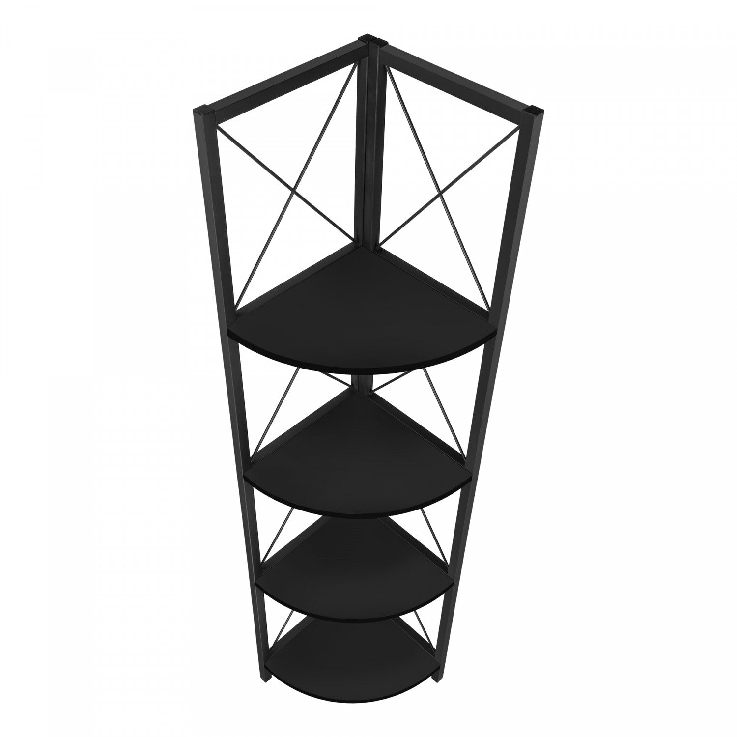 Zeva 5-Shelf Black Bookcase - Modern Wooden Bookshelf for Home & Office Storage - Perfect for Living Room, Bedroom, or Study Organization