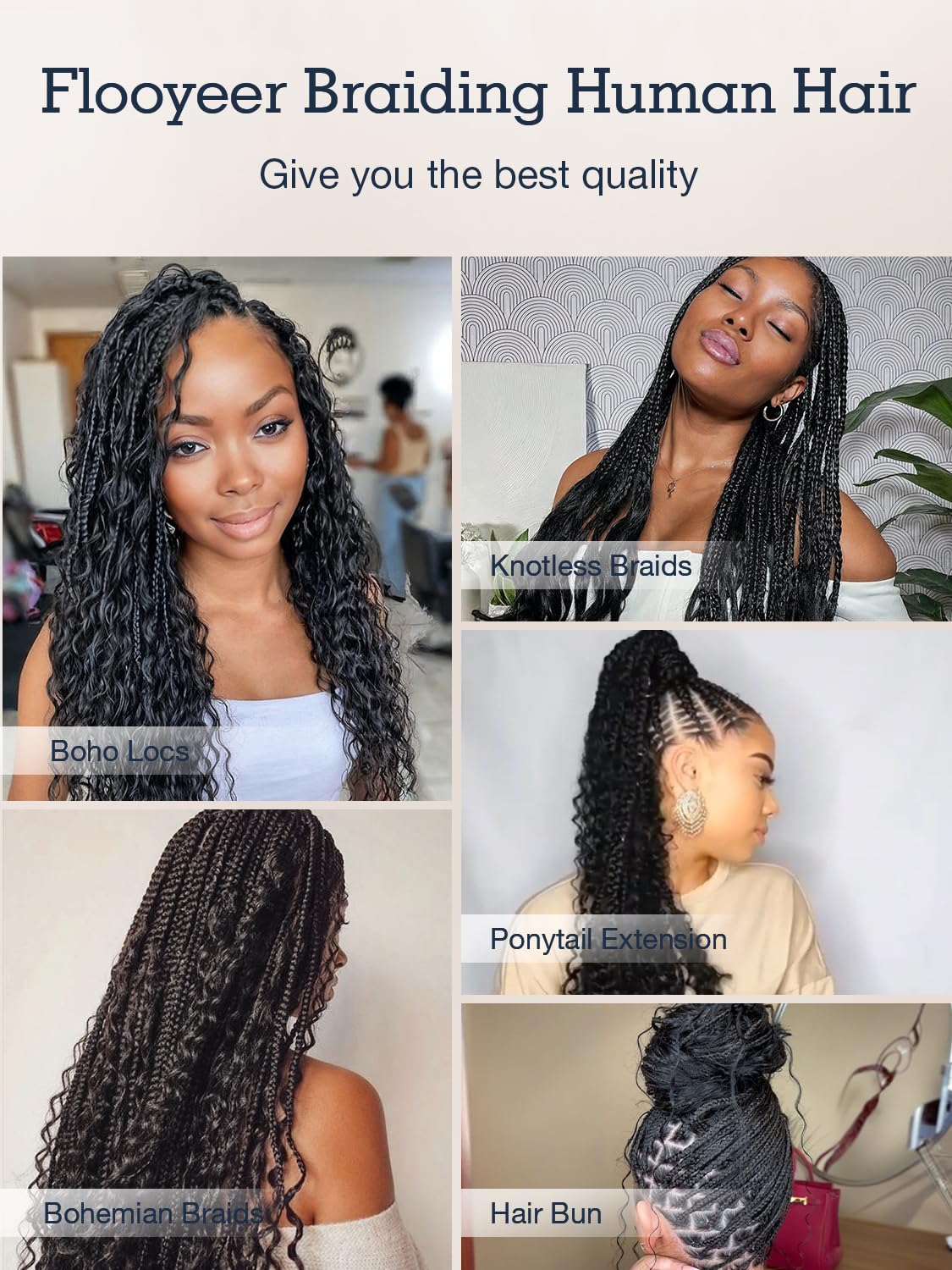 Clip in Hair Extensions Straight 14 Inch & Human Braiding Hair Deep Wave 16 Inch 50g & 100g – Natural Look for Parties, Weddings & Everyday Styling