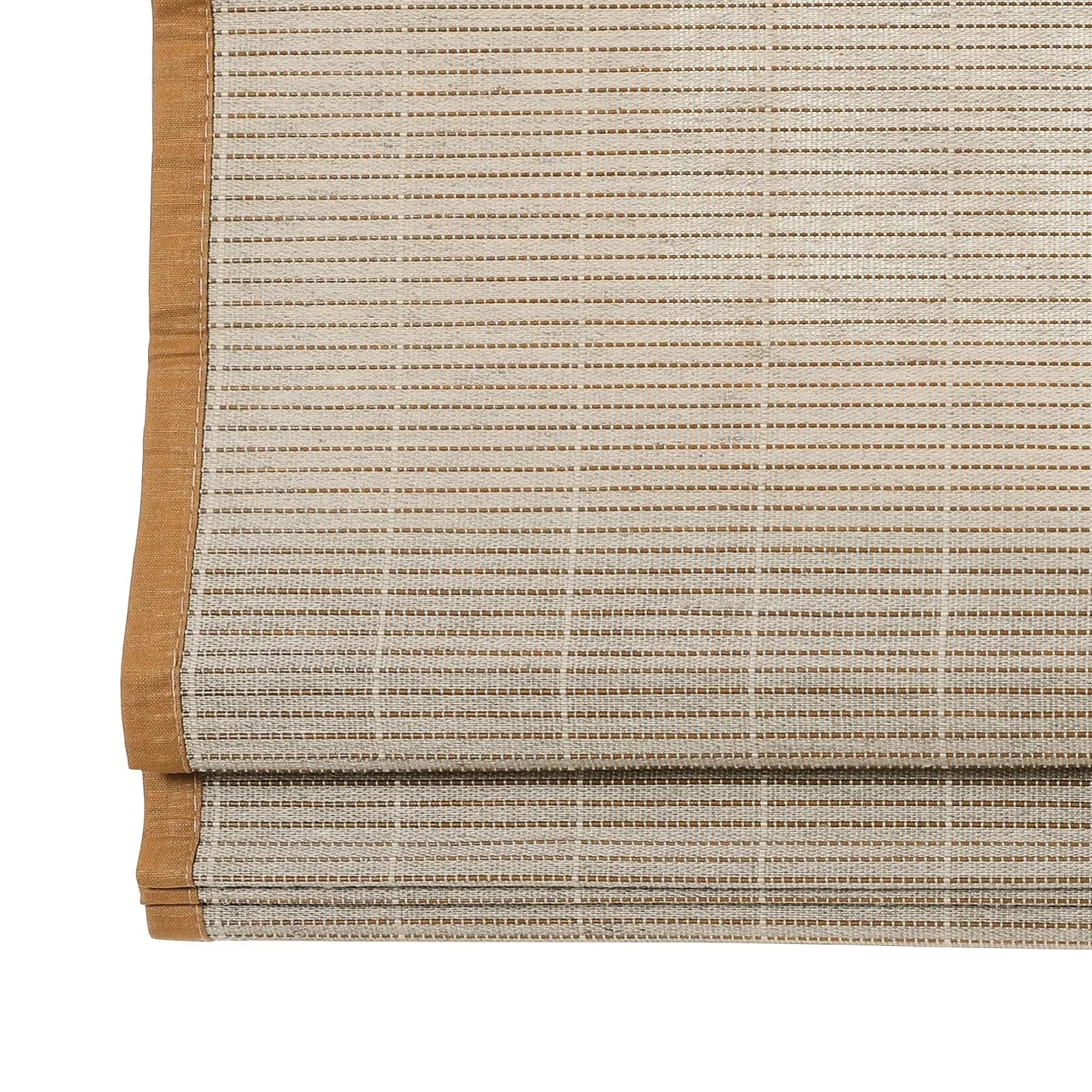 Natural Flax Bamboo Woven Window Shade - Light Gray Brown for Living Room & Bedroom Blackout Privacy