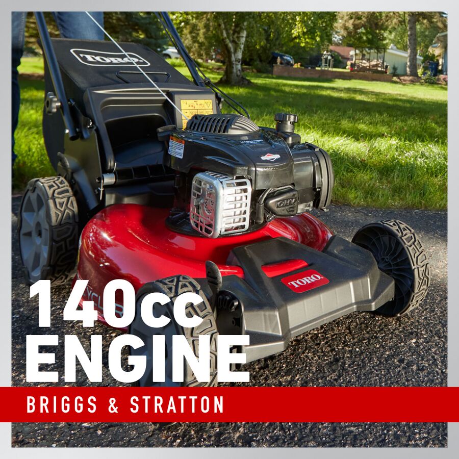 Toro 21311 21 Inch (53 cm) Recycler High Wheel Push Gas Lawn Mower - Perfect for Large Yards & Tough Grass Cutting