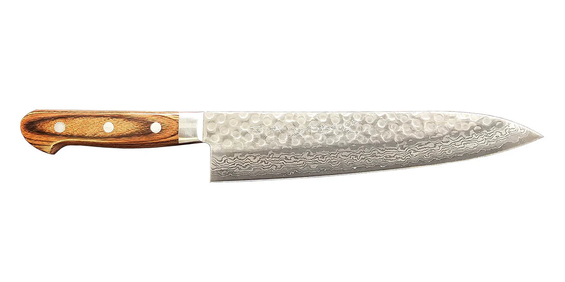 Premium Kikuichi Damascus Gyuto Japanese Chef Knife - 8 Inch High Carbon Stainless Steel Blade for Professional Slicing, Dicing & Chopping - Perfect for Home Kitchens & Culinary Enthusiasts
