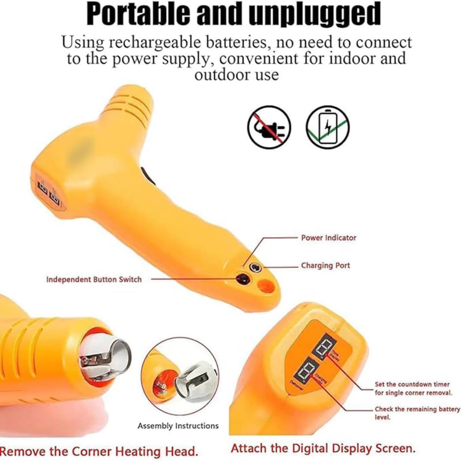 Electric Dehorner for Cattle - Cordless & Fast Heating Dehorning Tool for Calves, Lambs & Goats | Professional Livestock Care Equipment | Perfect for Farms, Ranches & Veterinary Use