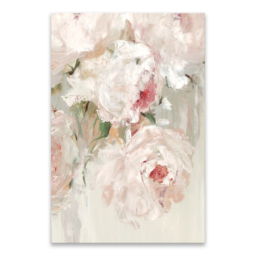 Hand Embellished Canvas Wall Art - 24x36 Inch Big Bouquette Floral Painting - Multi Color Home Decor for Living Room, Bedroom & Office