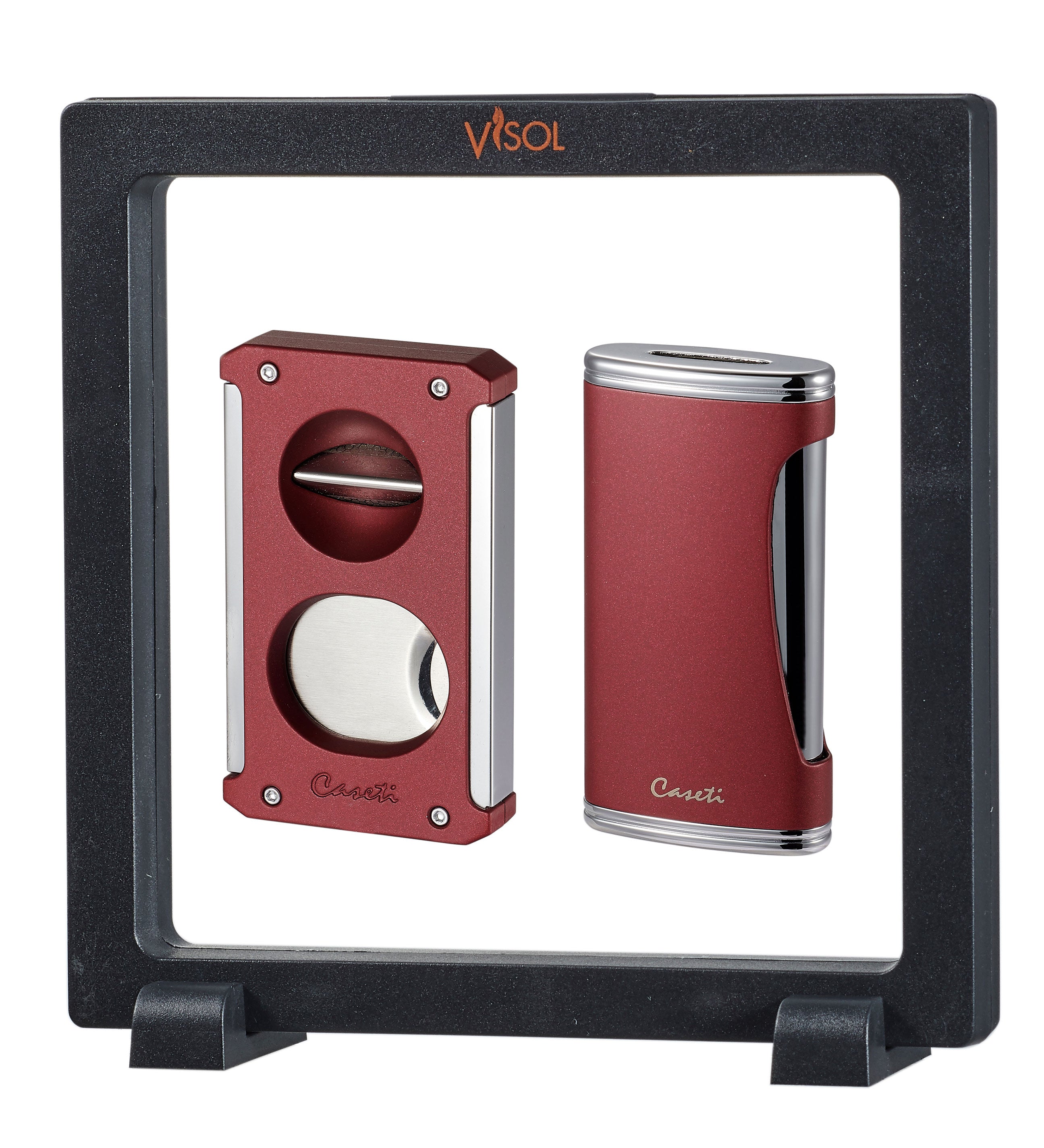 Visol Burgundy Trident & BigFlat Floating Wine Gift Set - Perfect for Anniversary, Wedding & Housewarming Presents