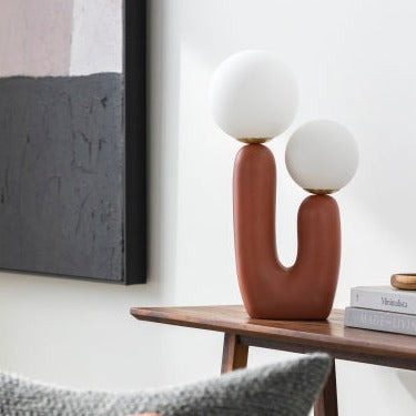 Sedeum Modern Table Lamp with Brick Design - Stylish Home Decor for Living Room, Bedroom, and Office Lighting
