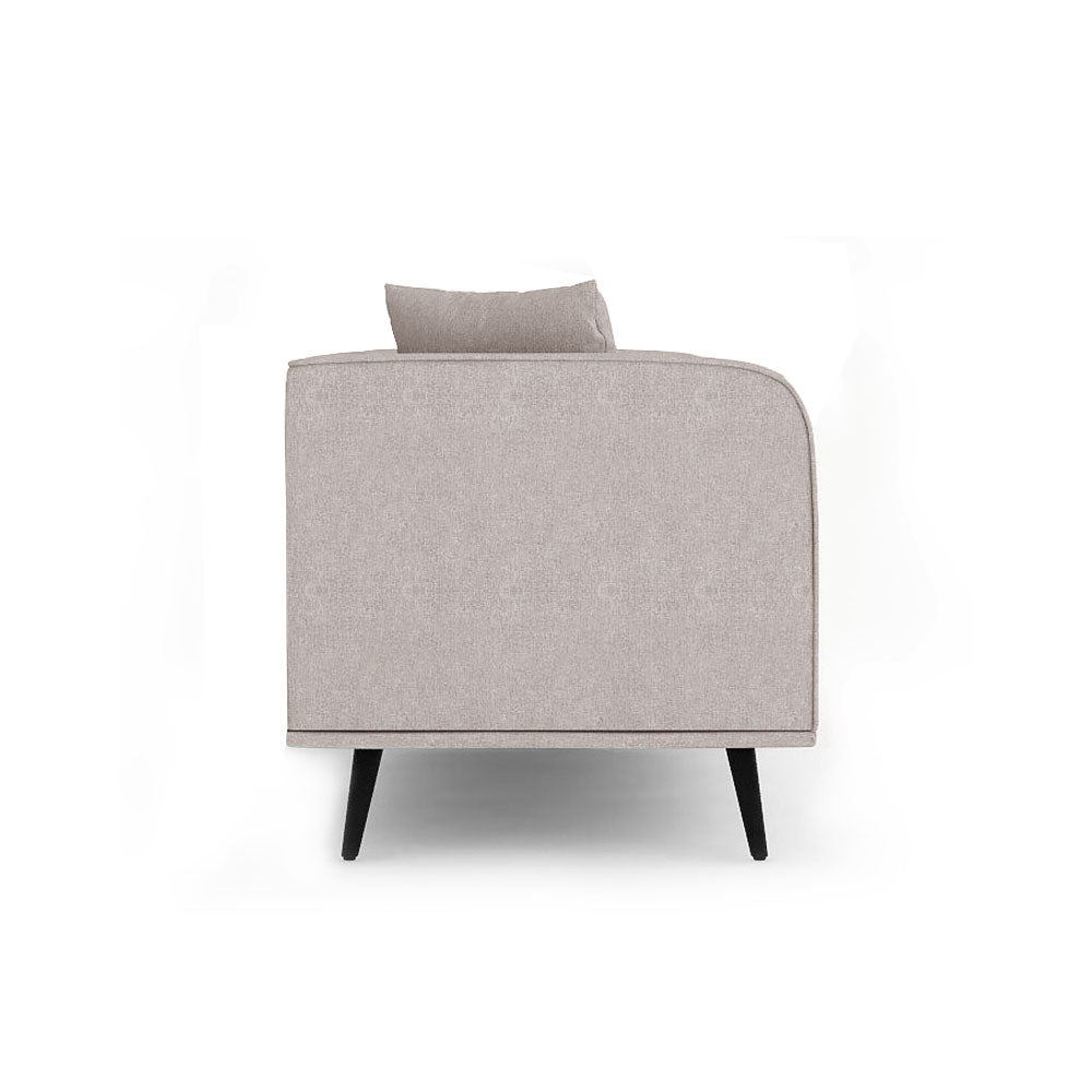 Heather 2.5 Seater Sofa - Modern Fabric Couch for Living Room, Small Space Apartment Furniture, Comfortable Loveseat for Lounge, Office & Guest Room (Beige/Gray)