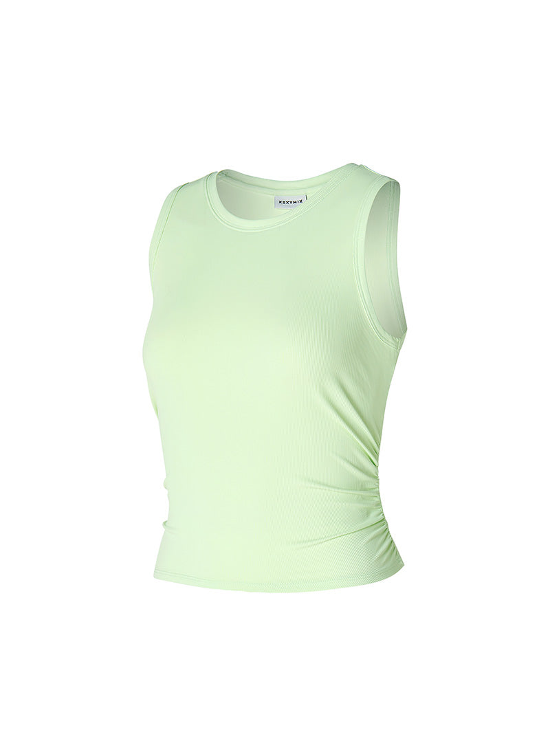 Ribbed Back Twist Sleeveless Top - Women's Fashion Stretch Knit Camisole for Casual Wear, Layering & Summer Outfits