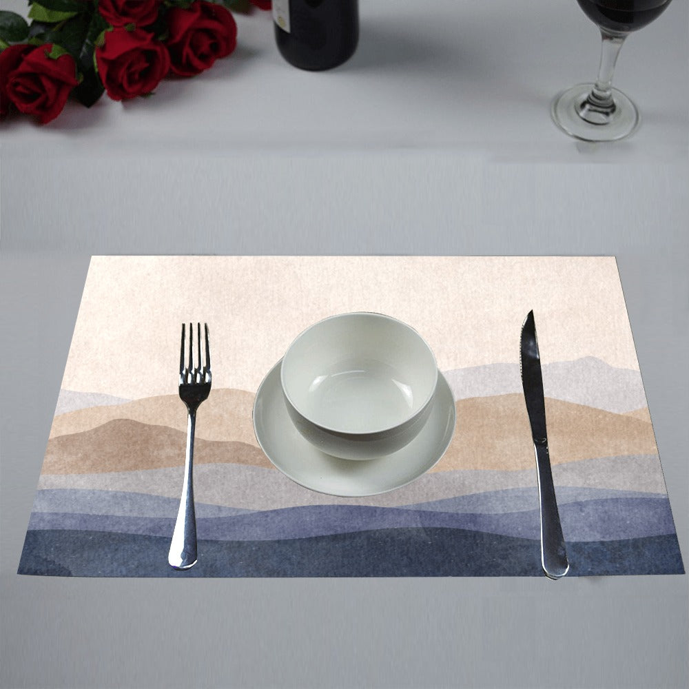 Set of 4 Non-Slip Placemats 12x18 Inches - Waterproof Dining Table Mats for Everyday Use, Dinner Parties & Holiday Decor