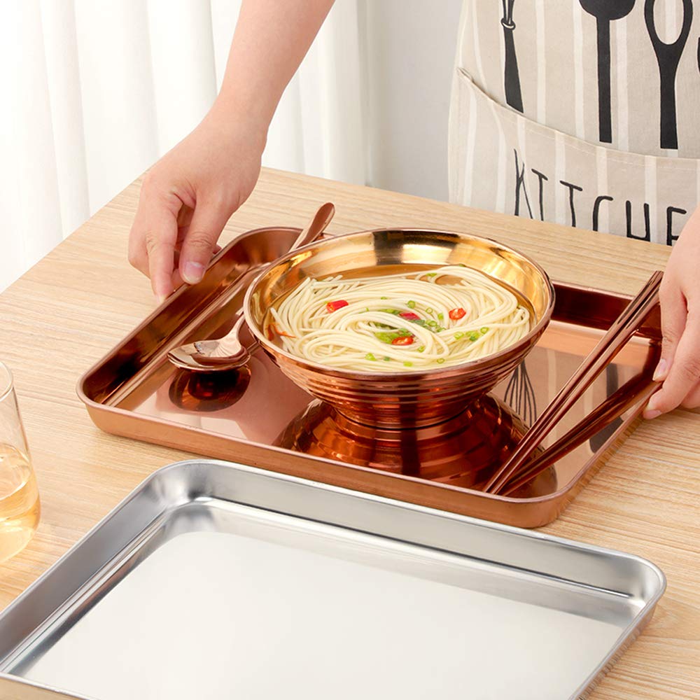 Premium Stainless Steel Serving Tray - 12.3