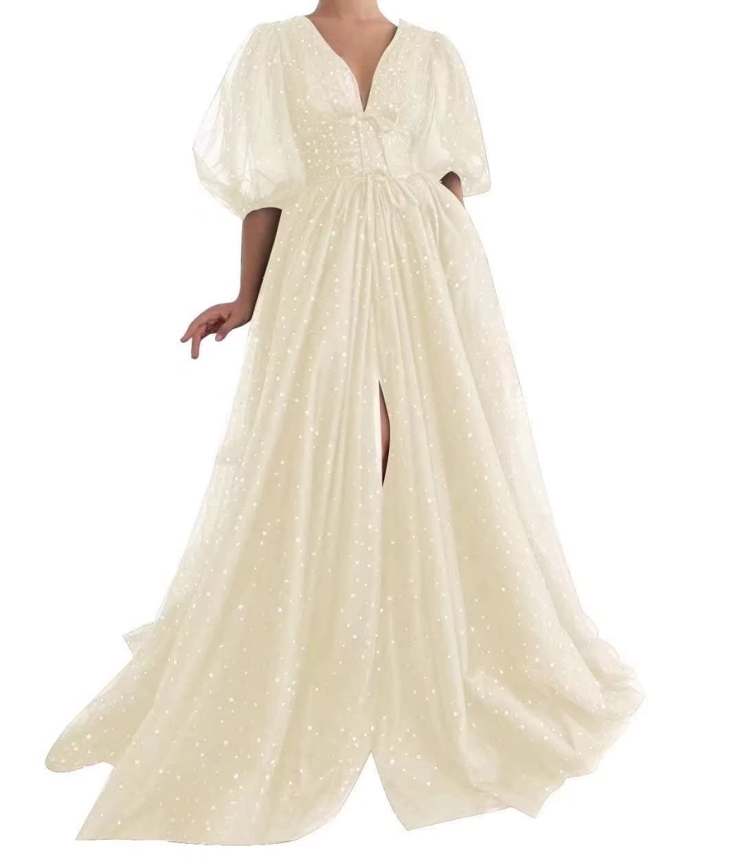 Elegant Women's Sparkle Starry Prom Dresses | Open Back Homecoming & Formal Evening Gowns with Pockets | Perfect for Prom, Homecoming, Cocktail Parties & Special Occasions