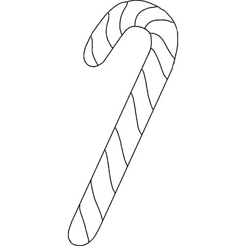 A8 'Candy Cane' Unmounted Rubber Stamp for DIY Scrapbooking, Card Making & Holiday Crafts - RS00024553
