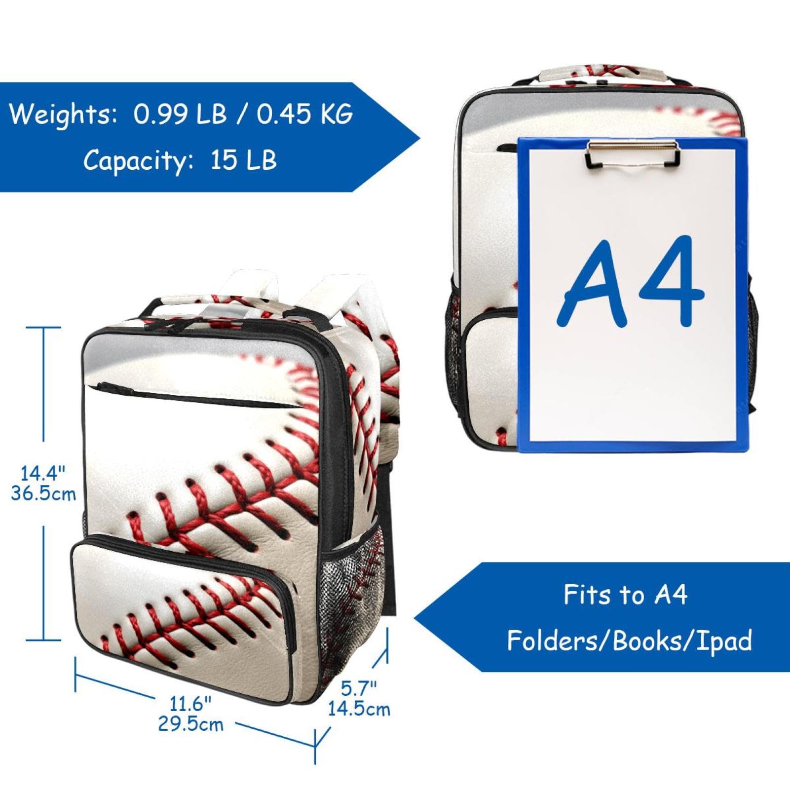 Premium Travel & Work Backpack - Durable Baseball Line Texture Design - Perfect for Business Trips, Commuting & Outdoor Adventures