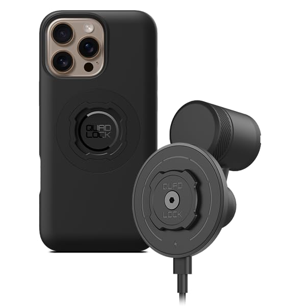 Quad Lock Vent Car Phone Holder Kit with MAG Wireless Charging Head V2 - Compatible with iPhone 16 Pro Max | Secure Mount for Driving, Cycling & Outdoor Adventures