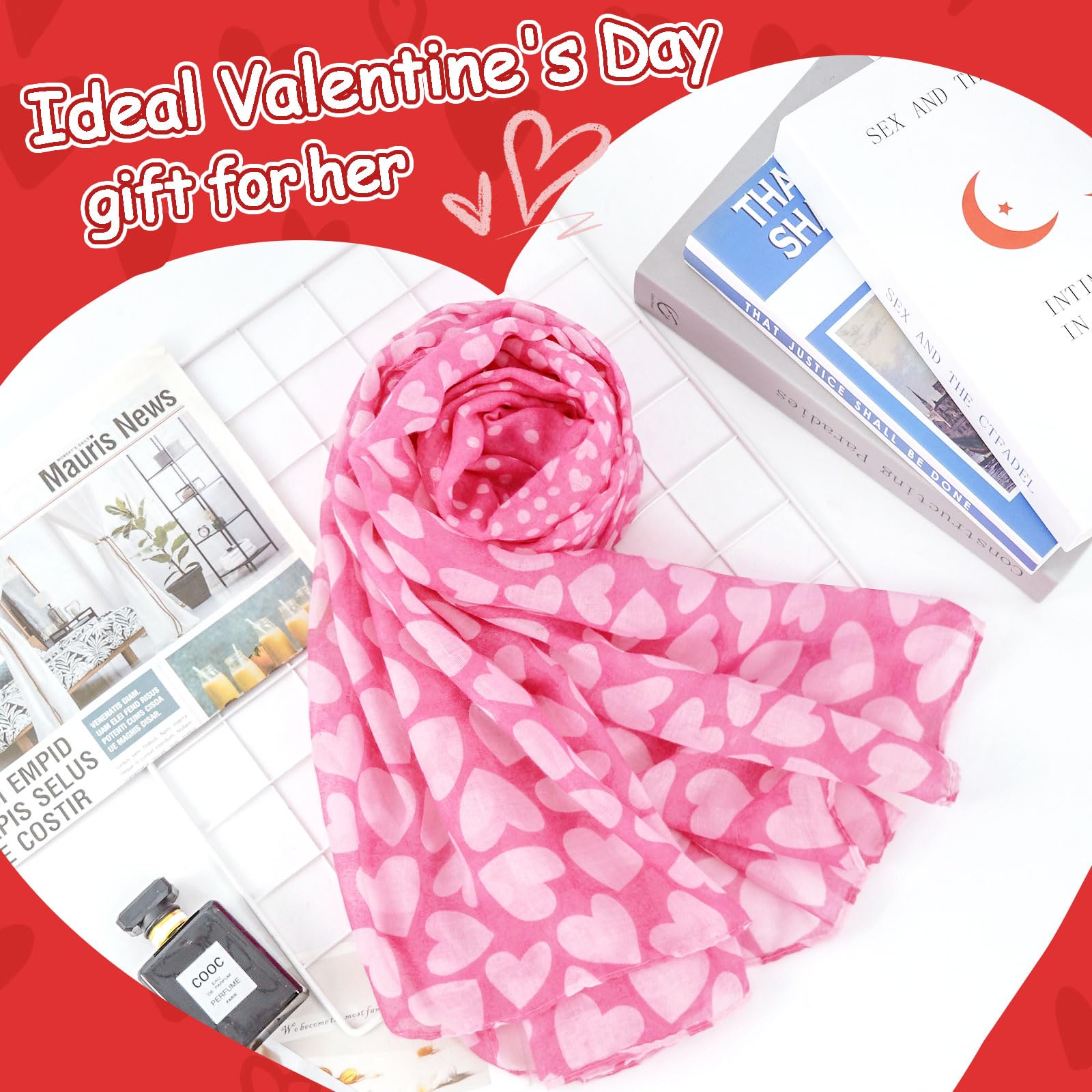 E-Clover Fashion Scarf for Women - Lightweight Soft Shawl Wrap - Perfect for Spring, Summer & Winter - Office, Travel & Special Occasion Accessory