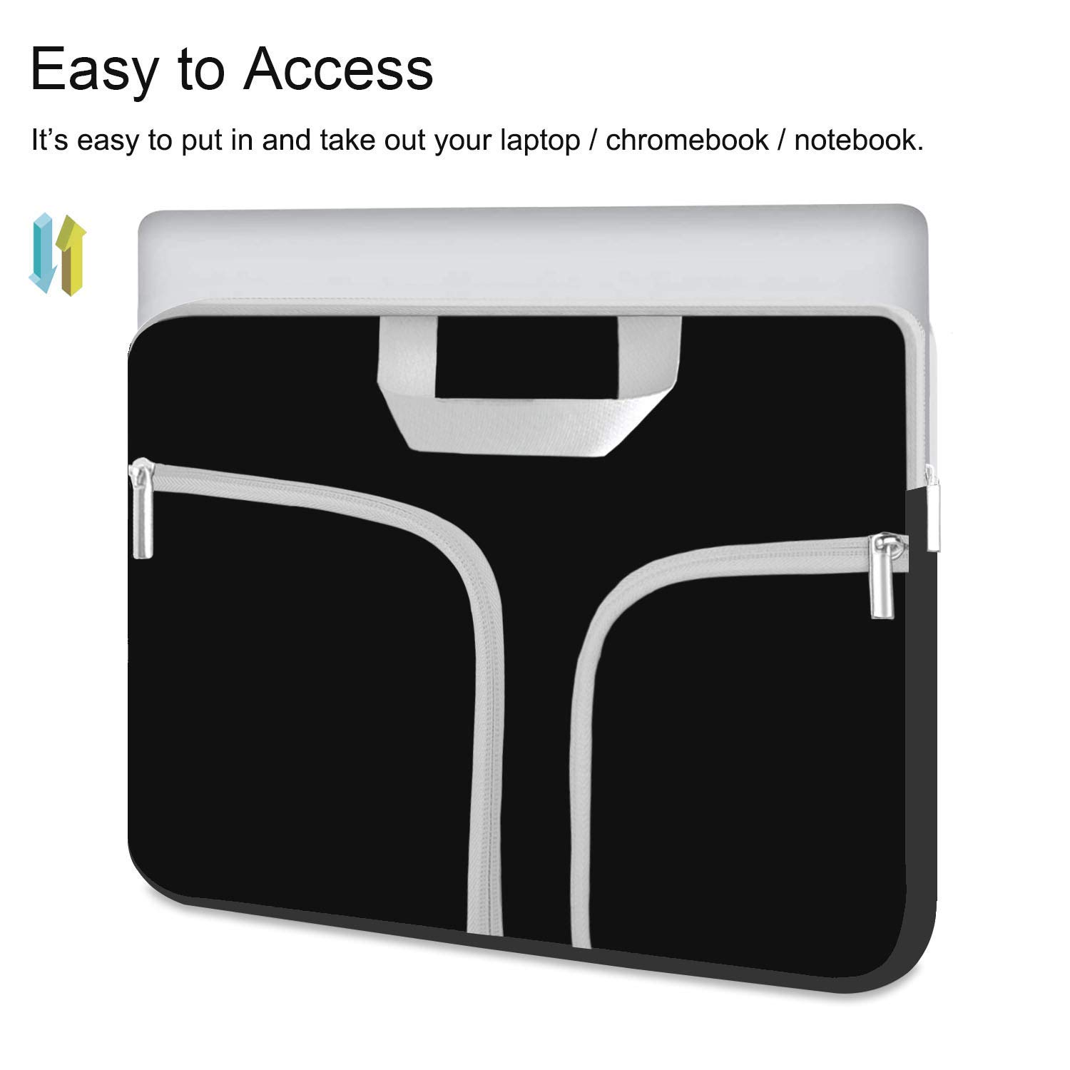 HESTECH 11.6-12.3 Inch Chromebook Case - Neoprene Laptop Sleeve with Handle for Acer R11, HP Stream, Samsung, Surface Pro X/7/6/5/Go 12.4