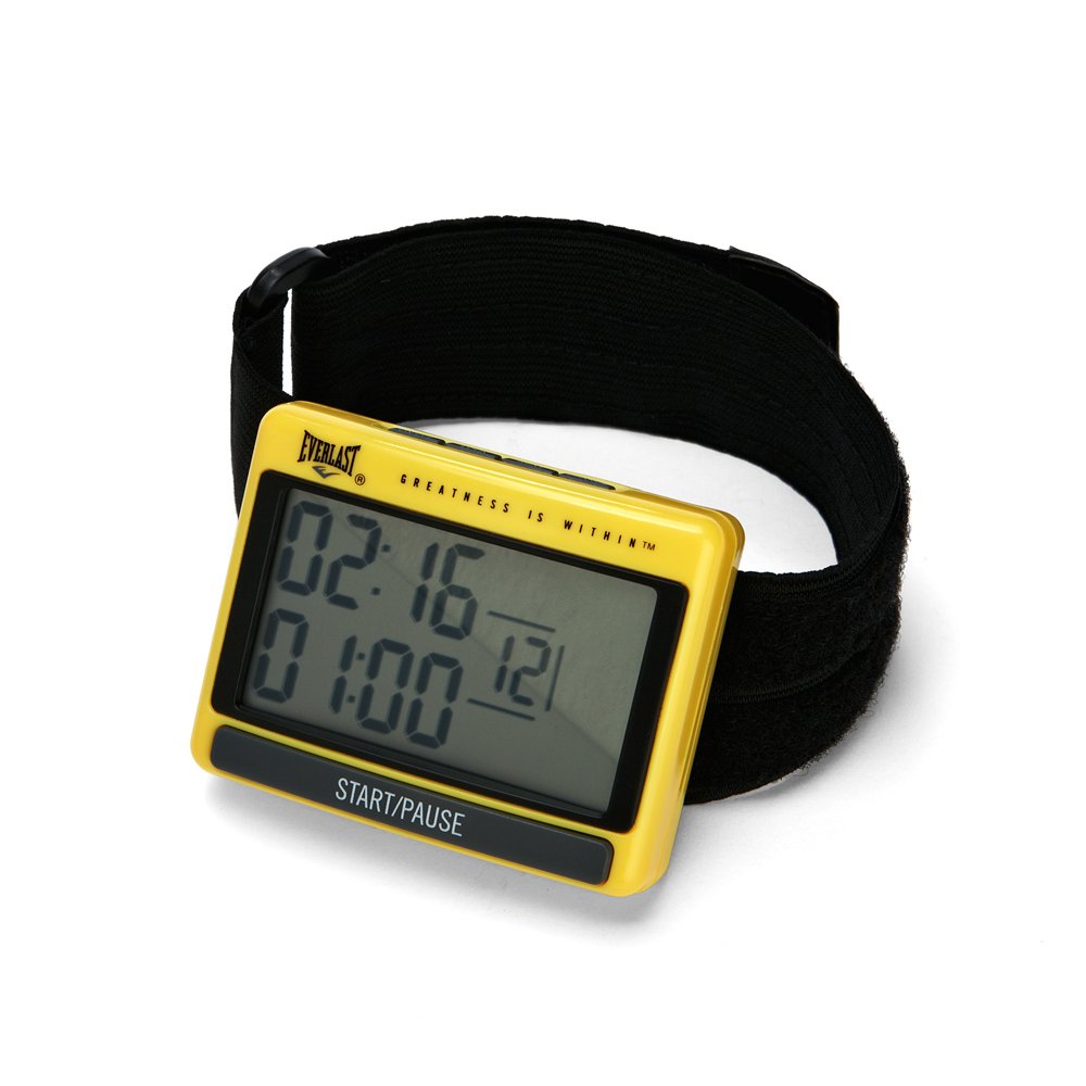 Everlast 7011 Interval Training Timer - Yellow Digital Boxing Timer for MMA, HIIT & Workouts - Perfect for Gym, Home Fitness & Martial Arts Training
