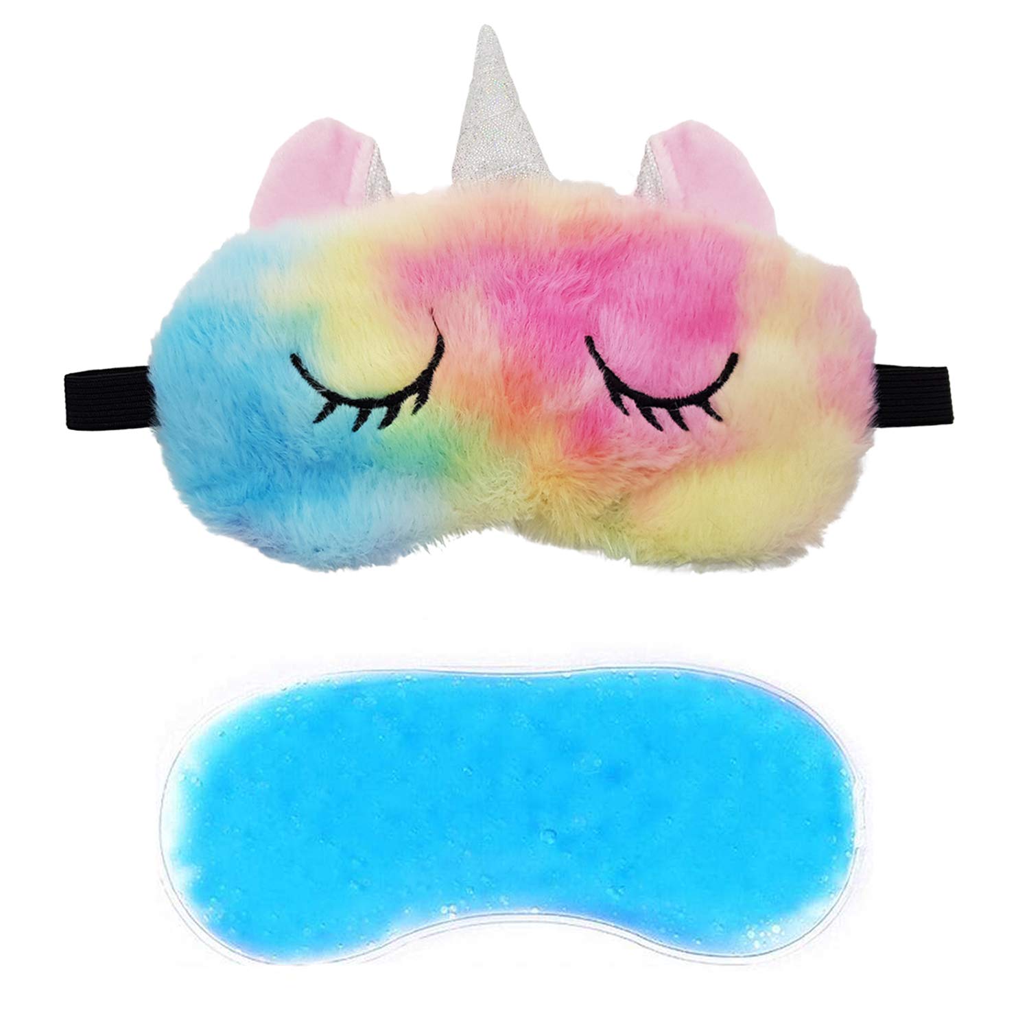 Jenna™ Soft Unicorn Eye Mask for Sleeping, Insomnia Relief, Meditation & Puffy Eyes - Comfortable Dark Circle Treatment - Perfect for Travel, Nap & Relaxation at Home