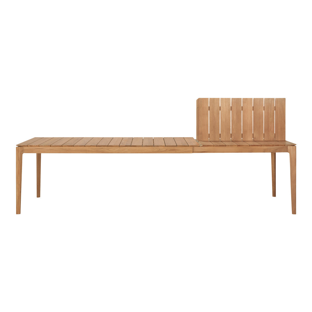 Extendable Rectangular Outdoor Dining Table - Bok Expandable Patio Table for Backyard, Garden & Deck - Weather-Resistant & Space-Saving Design