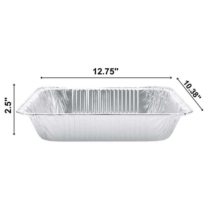 1000-Pack 9 x 13 Inch Deep Half Size Disposable Aluminum Pans - Heavy Duty Baking & Roasting Pans for Thanksgiving, Christmas, Parties & Meal Prep - Perfect for Casseroles, Lasagna, Turkey & Holiday Cooking