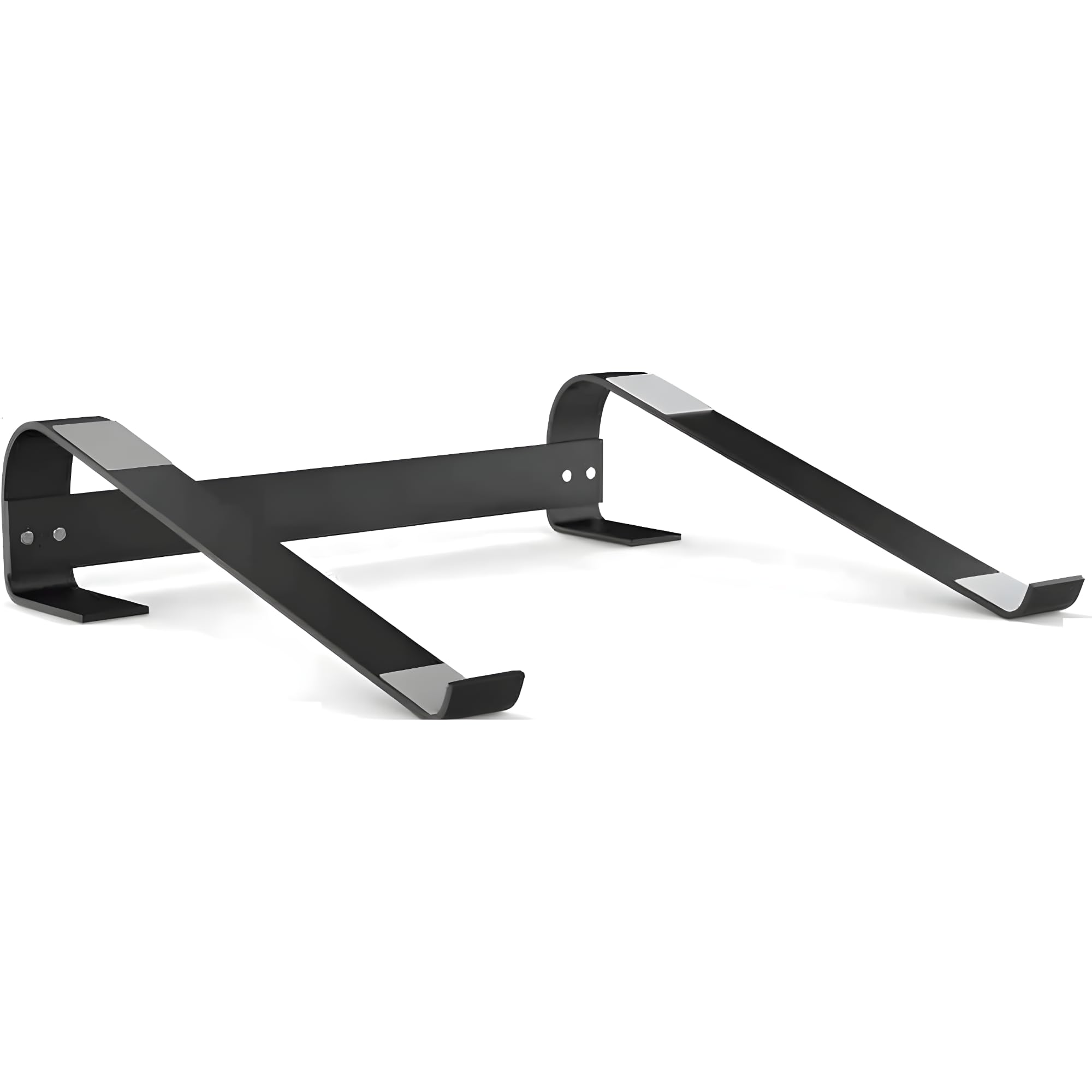 Ergonomic Metal Laptop Stand for Desk - Adjustable Portable Notebook Holder Compatible with MacBook Pro, Dell, HP (11-17.3 Inch) - Lightweight & Durable Black Computer Stand for Home Office, Gaming, and Workstation Setup