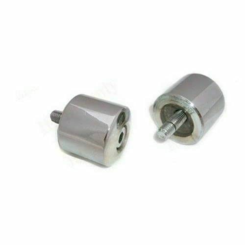 Royal Enfield Bullet Chrome Plated Handlebar End Weights - Motorcycle Accessories for Improved Grip and Vibration Reduction (Fits 350/500cc Models) - Perfect for Highway Cruising and Long-Distance Riding