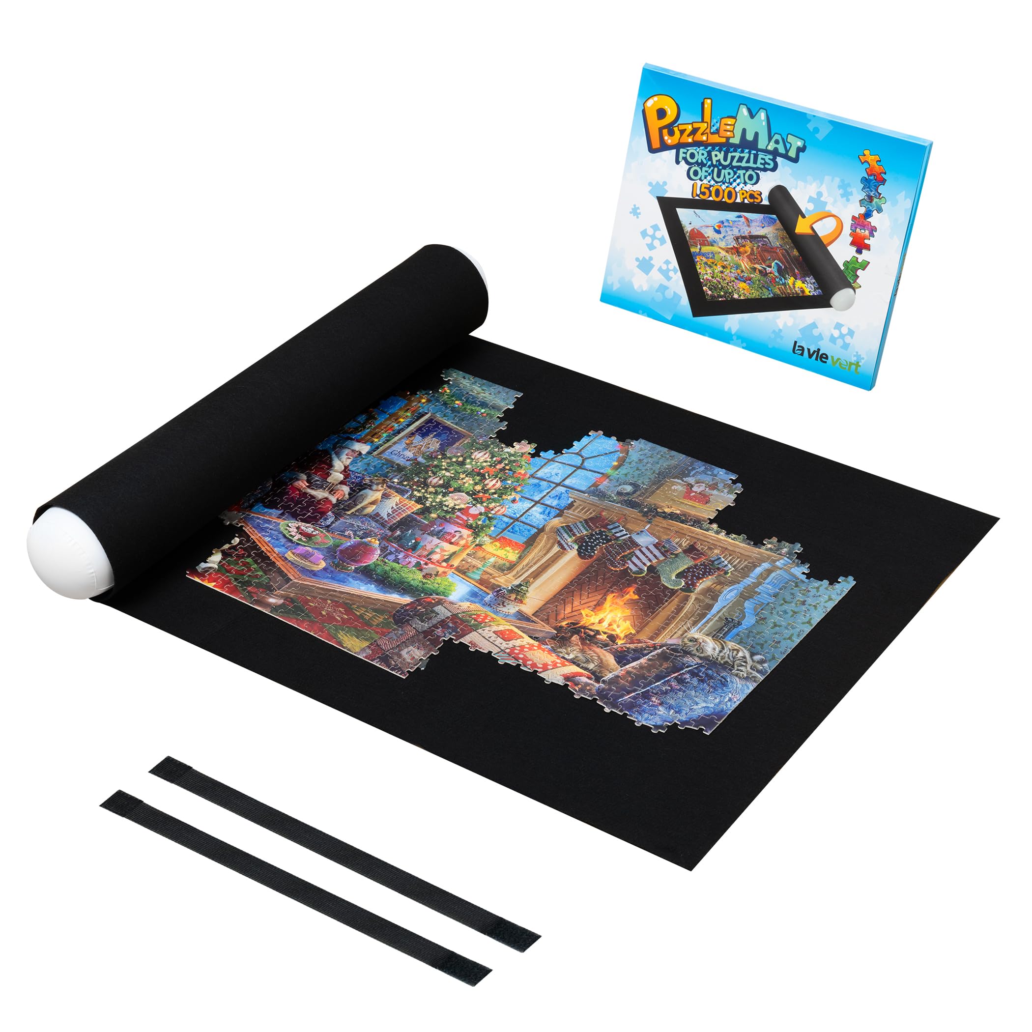 Lavievert Jigsaw Puzzle Mat Roll Up - Portable Puzzle Board & Storage Saver for Up to 1500 Pieces | Eco-Friendly Material | Perfect for Travel, Home Organization & Puzzle Enthusiasts
