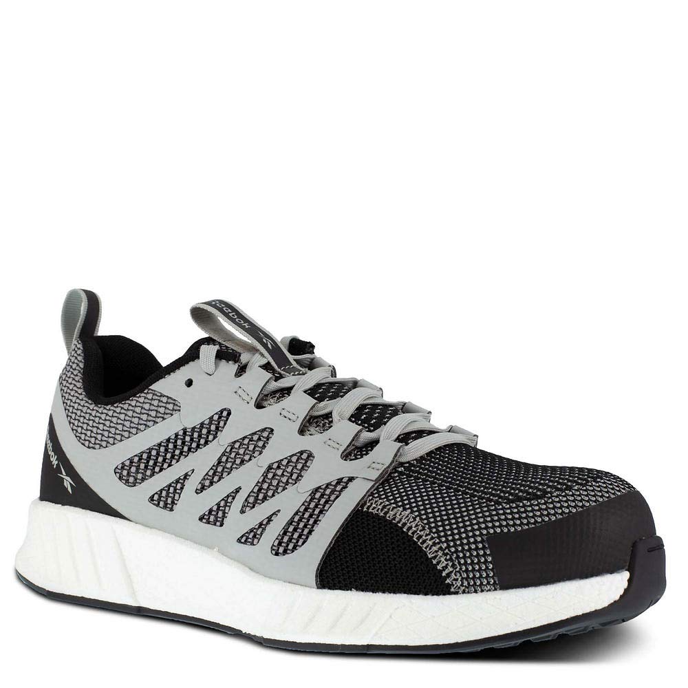 Reebok Men's Fusion Flexweave Work Comp Toe Safety Shoes - Lightweight & Durable for Construction, Warehouse & Industrial Work