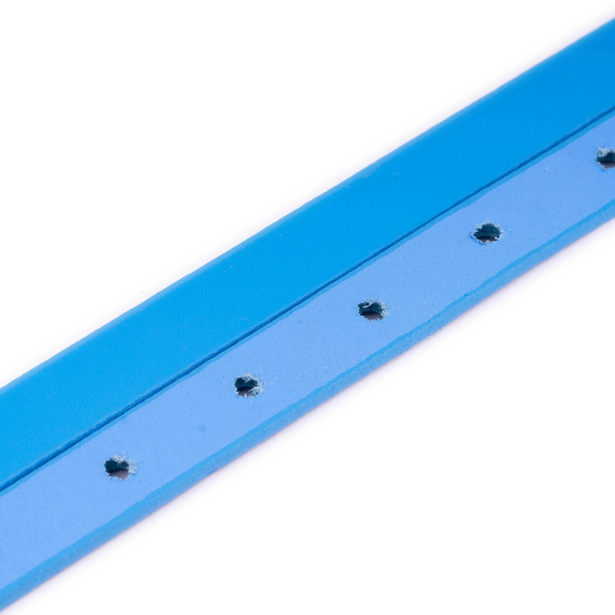 1.5cm Genuine Leather Azure Blue Belt Strap Replacement for YSL Buckles - Women's Fashion Accessory for Dresses, Jeans & Office Wear